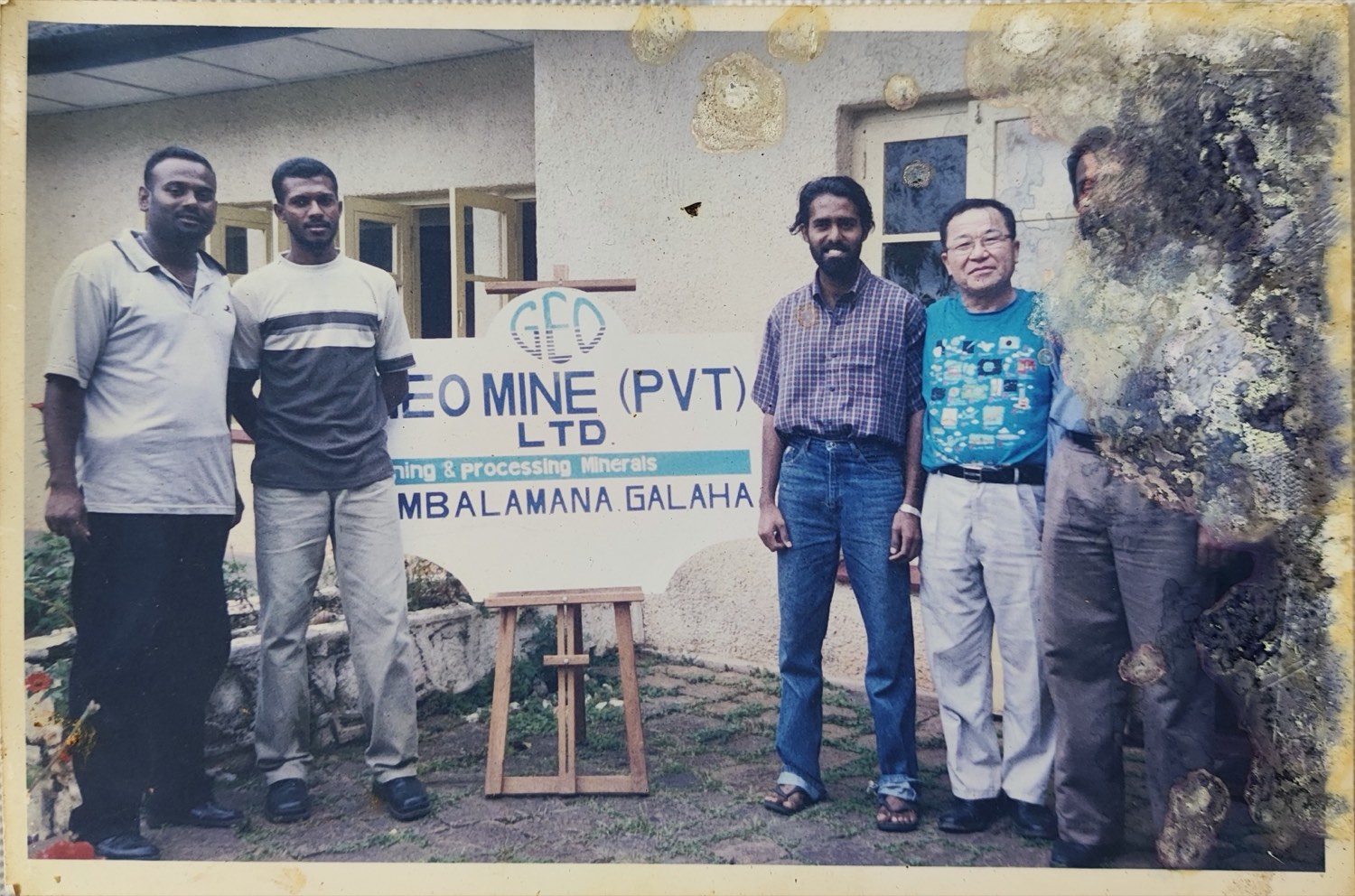Korean buyer visiting the family quartz site in Sri Lanka